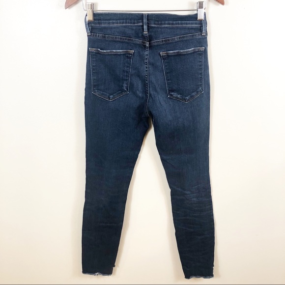FRAME Le High Skinny Staggered Hem Baisley Jean 27 - Picture 4 of 7